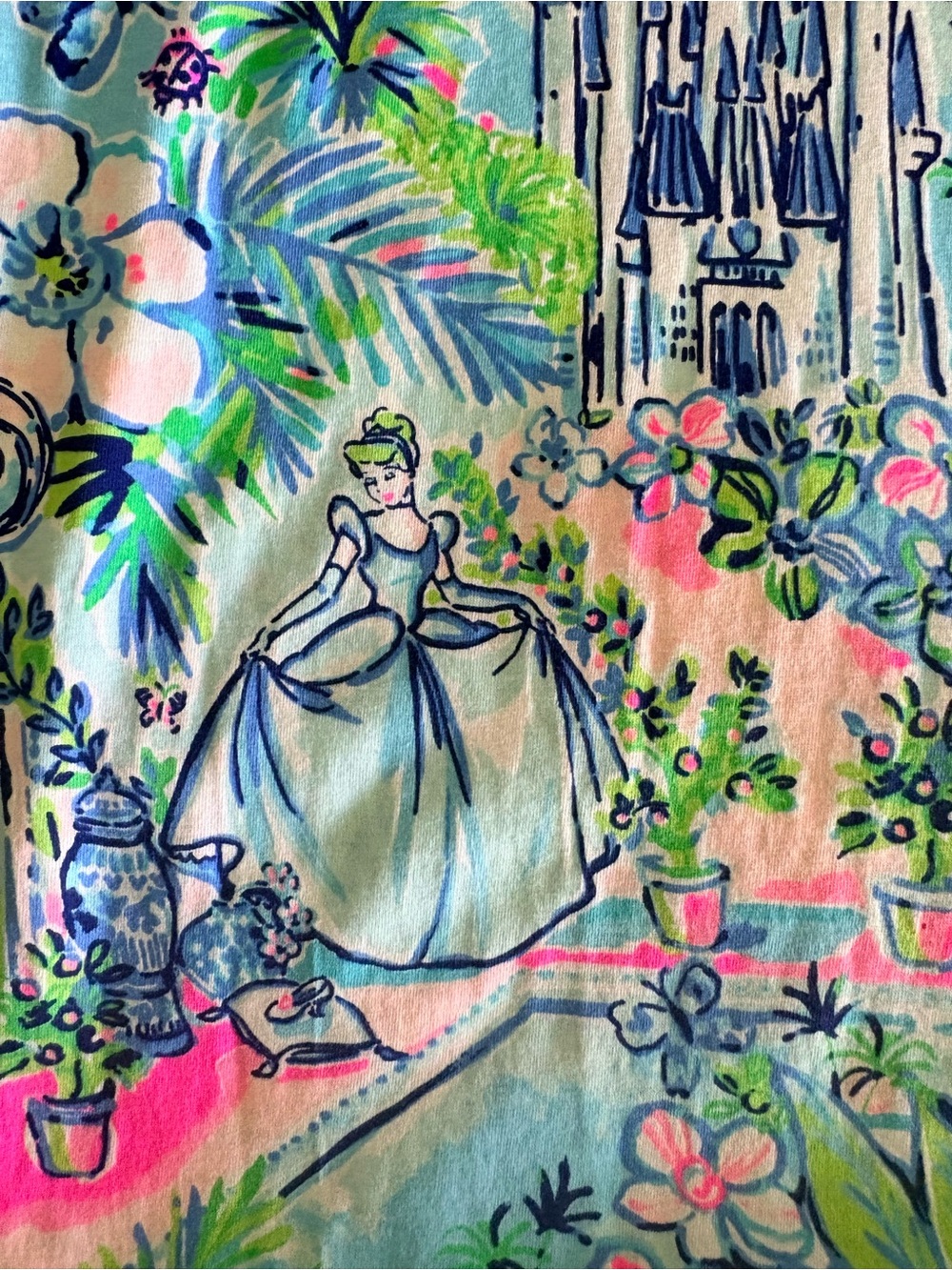Lilly Pulitzer V neck dress “Lilly loves Cinderella” size M NWT!!! - Picture 2 of 5